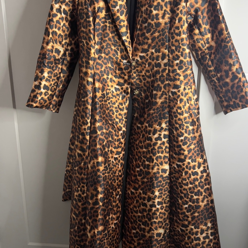 Leopard Print Long Coat